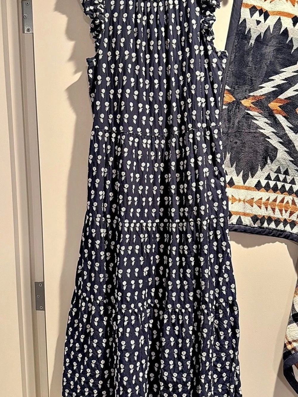J.Crew Tiered cotton poplin dress in vintage daisy print Daisy Print Maxi Dress